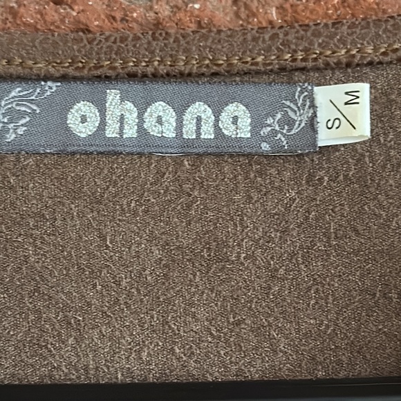 Ohana brown midi dress with front zipper, size small - Picture 4 of 5